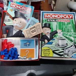 Monopoly Rivals Edition Board Game; Head-to-Head 2-Player Game; Faster Gameplay